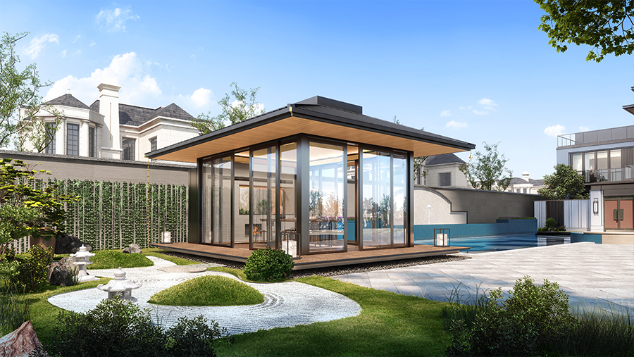 غرف زجاجية جاهزة