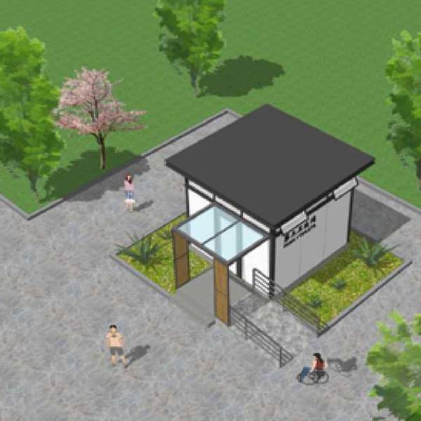 دورة مياه جاهزة للمعاقين ذات سقف مسطح، 3SS