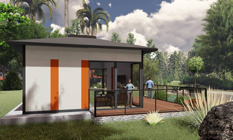 كوخ جاهز ذو تصميم كلاسيكي