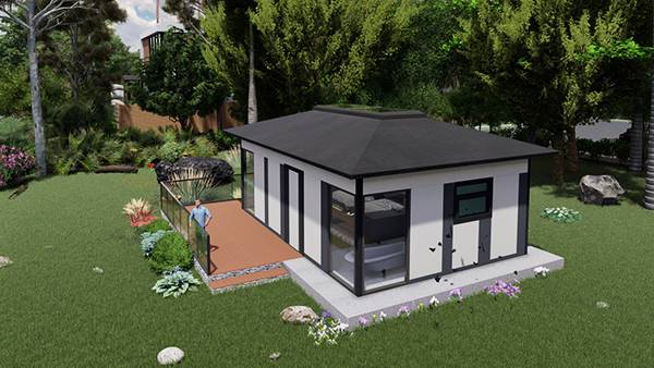 كوخ جاهز ذو تصميم مريح