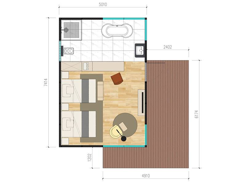 كوخ جاهز ذو تصميم فاخر