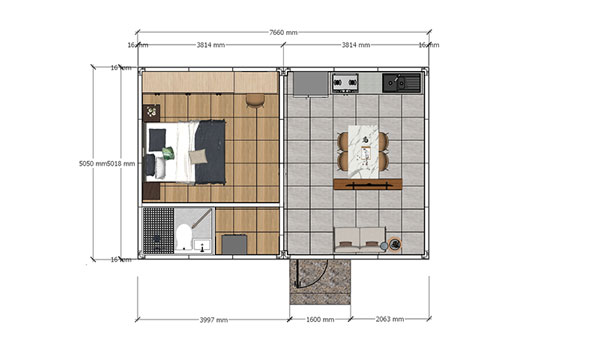 أكواخ جاهزة لقضاء العطلات، موديل 39