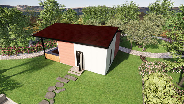 أكواخ جاهزة لقضاء العطلات، موديل 48