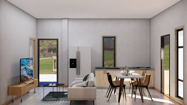 أكواخ جاهزة لقضاء العطلات، موديل 59