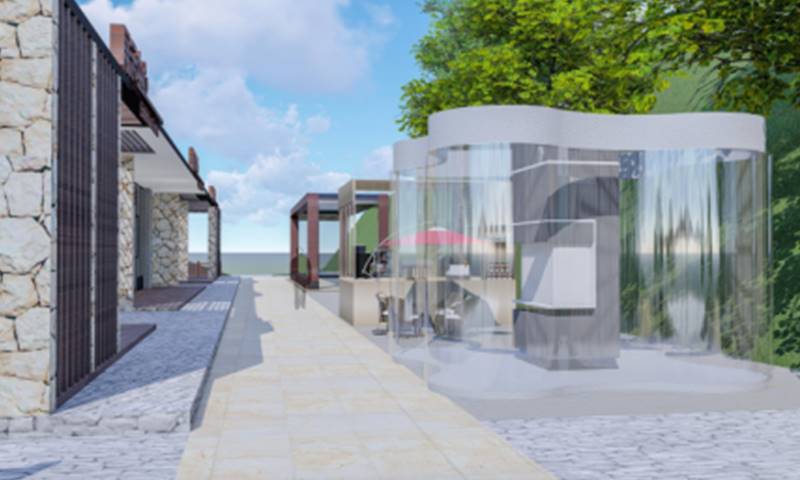 مبنى تجاري جاهز ذو تصميم كلاسيكي