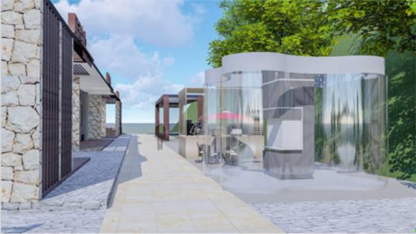 مبنى تجاري جاهز ذو تصميم كلاسيكي